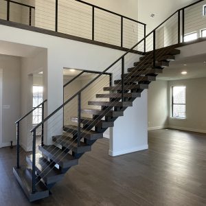 Metal stringer stairs