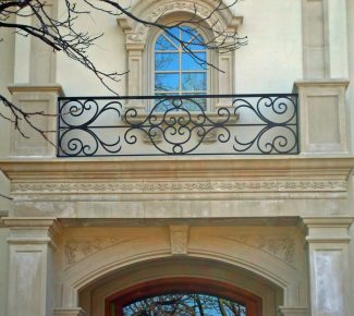 Custom Forged Iron Exterior Balcony Railing