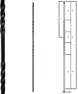 Double Twist - Iron Baluster