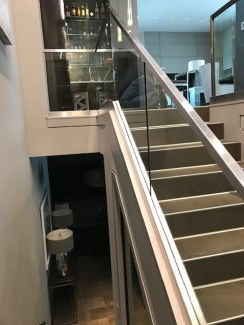 Channel Mounted Glass with Stainless Steel Handrail