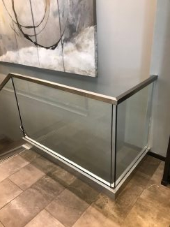 Channel Mounted Glass with Stainless Steel Handrail