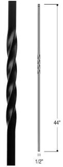 Single Twist - Iron Baluster